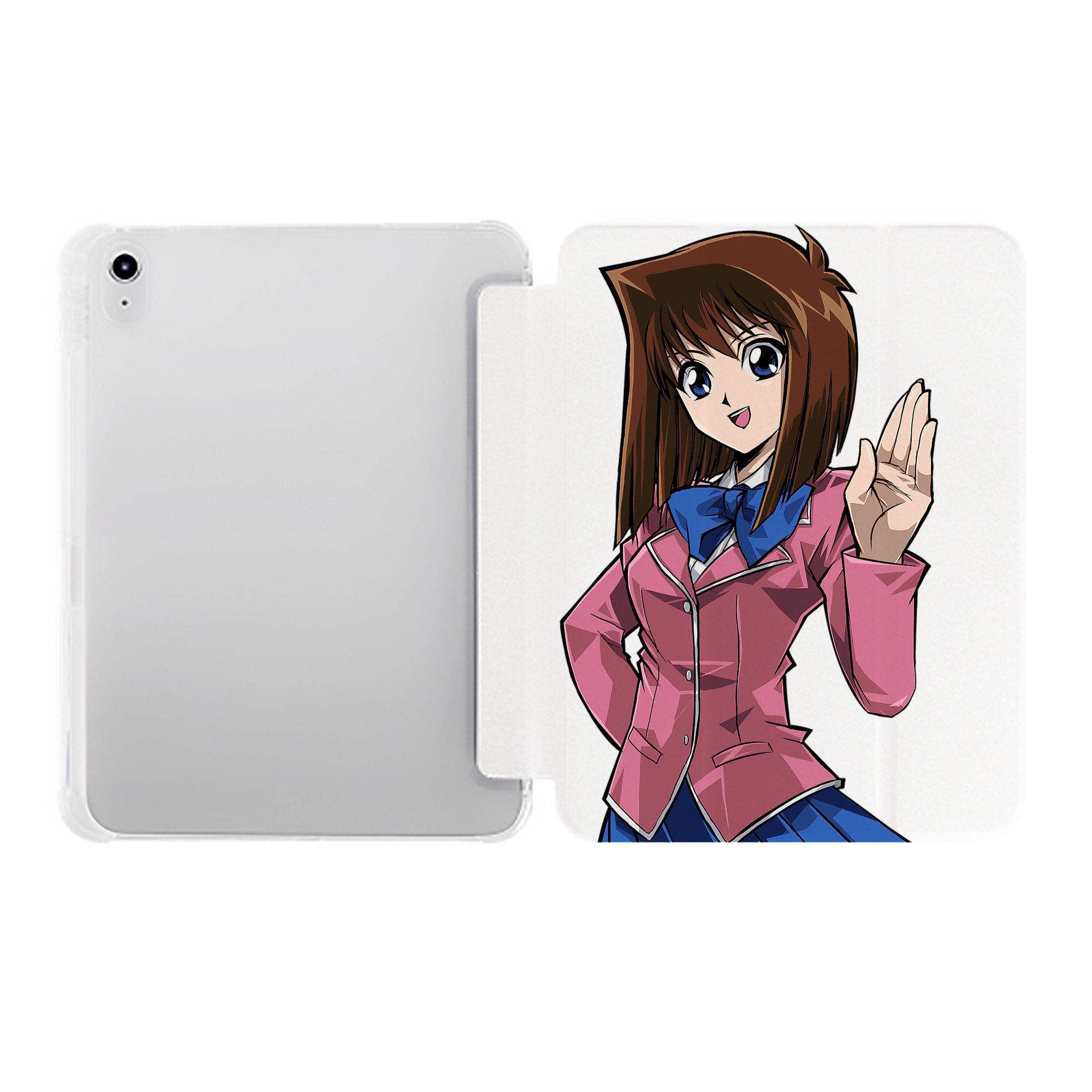 （画像用） 遊☆戯☆王 Yu-Gi-Oh! IPad ケース ペン収納付き 三つ折りスタンド PUレザー×シリコン 対応機種9.5/10.5/10.9インチ